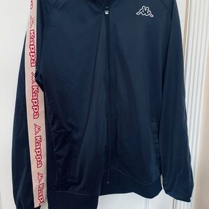 Kappa Navy Track Jacket with Red Accents